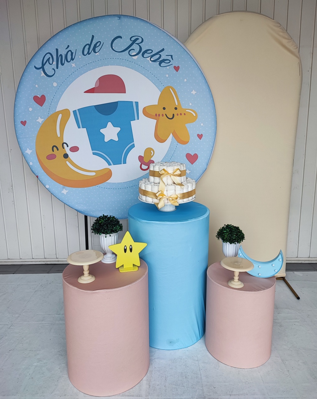 Kit Chá de Fraldas Menino Opção Plus  - Elisete Festas Kit Pegue e Monte