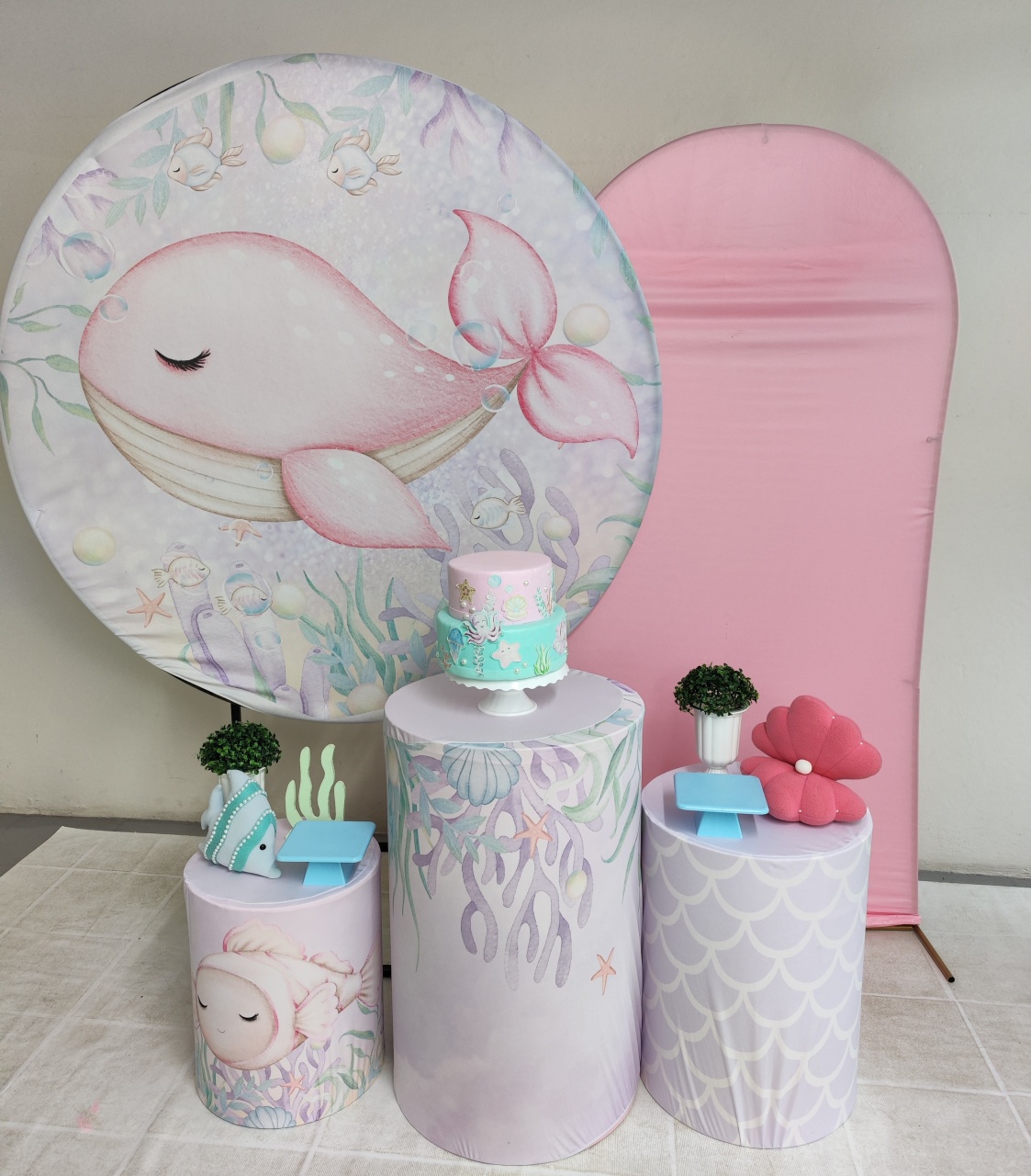 Kit Baleia Fundo Do Mar Opção Plus - Elisete Festas Kit Pegue e Monte