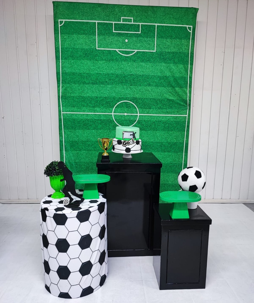Kit Com Casadinho Campo de Futebol + Estrutura Quadrada  - Elisete Festas Kit Pegue e Monte