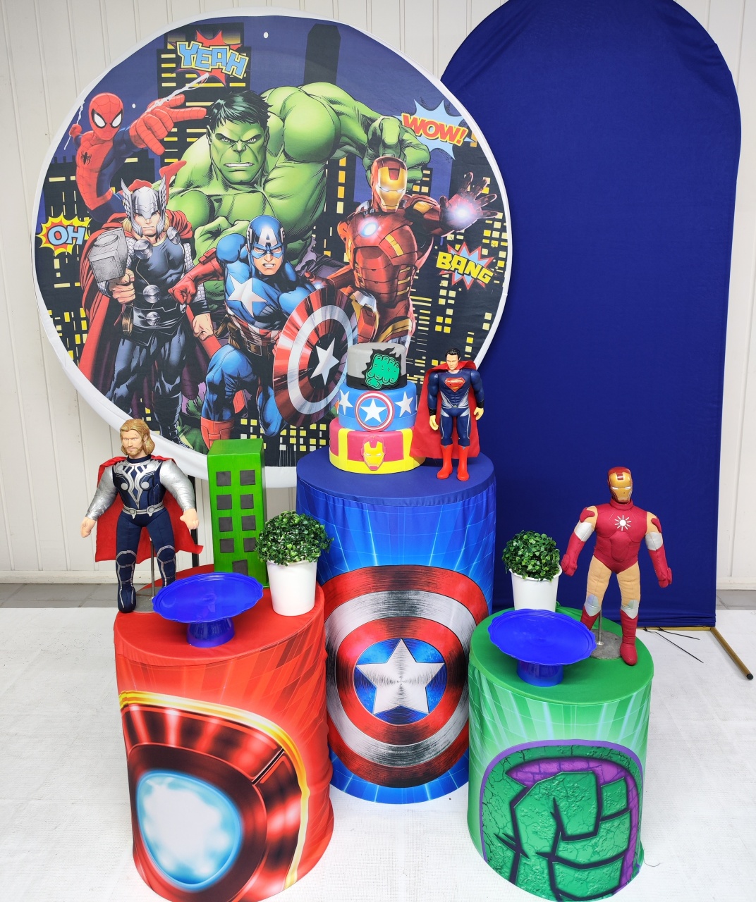 Kit Vingadores Super Heróis Adulto Opção Plus  - Elisete Festas Kit Pegue e Monte
