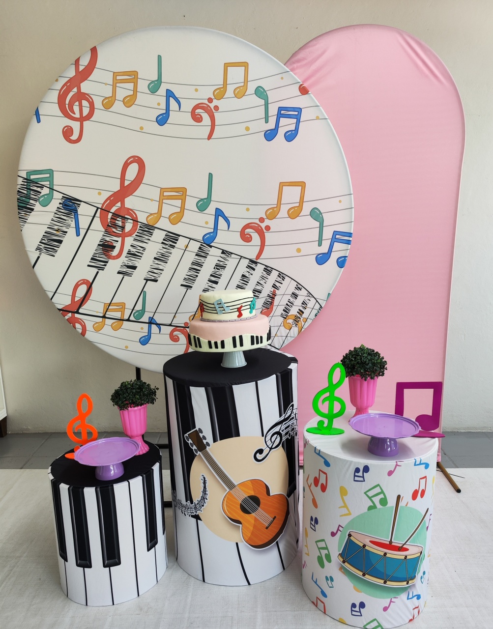 Kit Nota Musical Menina Opção Plus  - Elisete Festas Kit Pegue e Monte