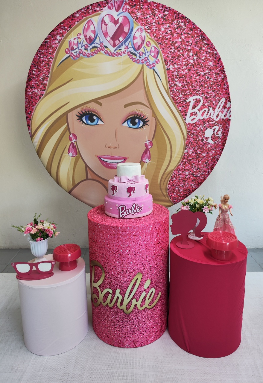 Kit Barbie ( Gliter) Opção 2 - Elisete Festas Kit Pegue e Monte