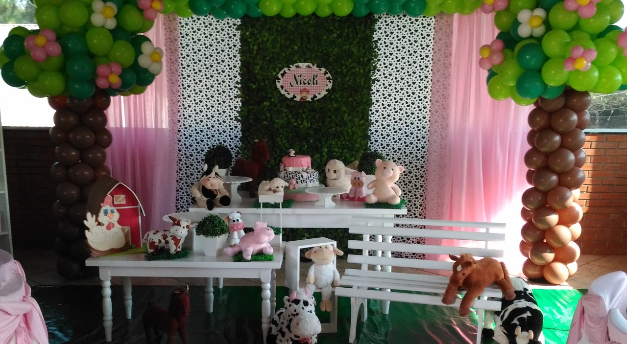 Montagem Fazendinha  Menina  - Elisete Festas Kit Pegue e Monte