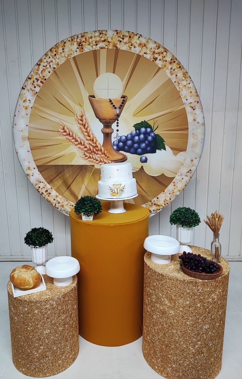 Kit Comunhão Dourado ( Opçao 2) - Elisete Festas Kit Pegue e Monte