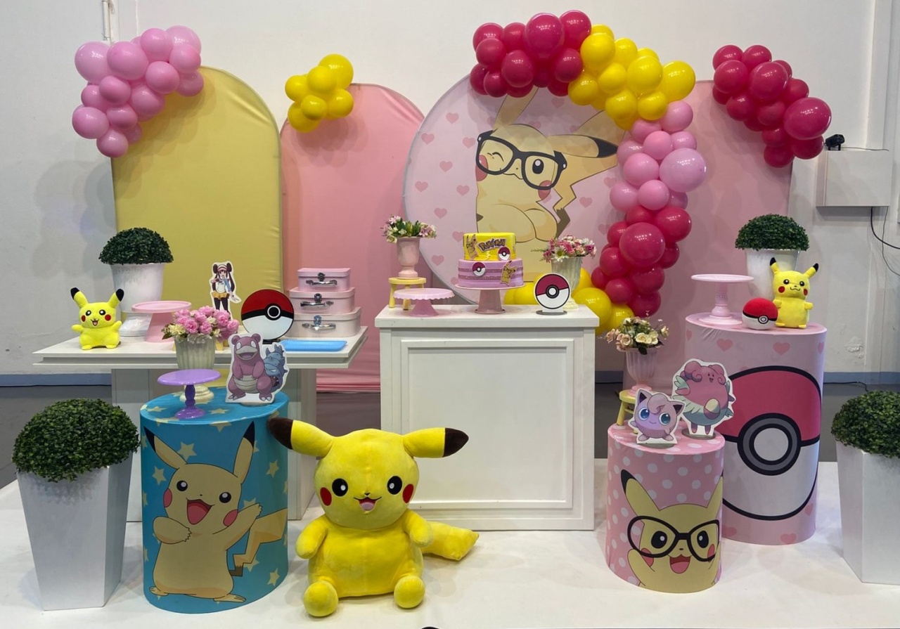 Montagem  Pokémon Menina  - Elisete Festas Kit Pegue e Monte