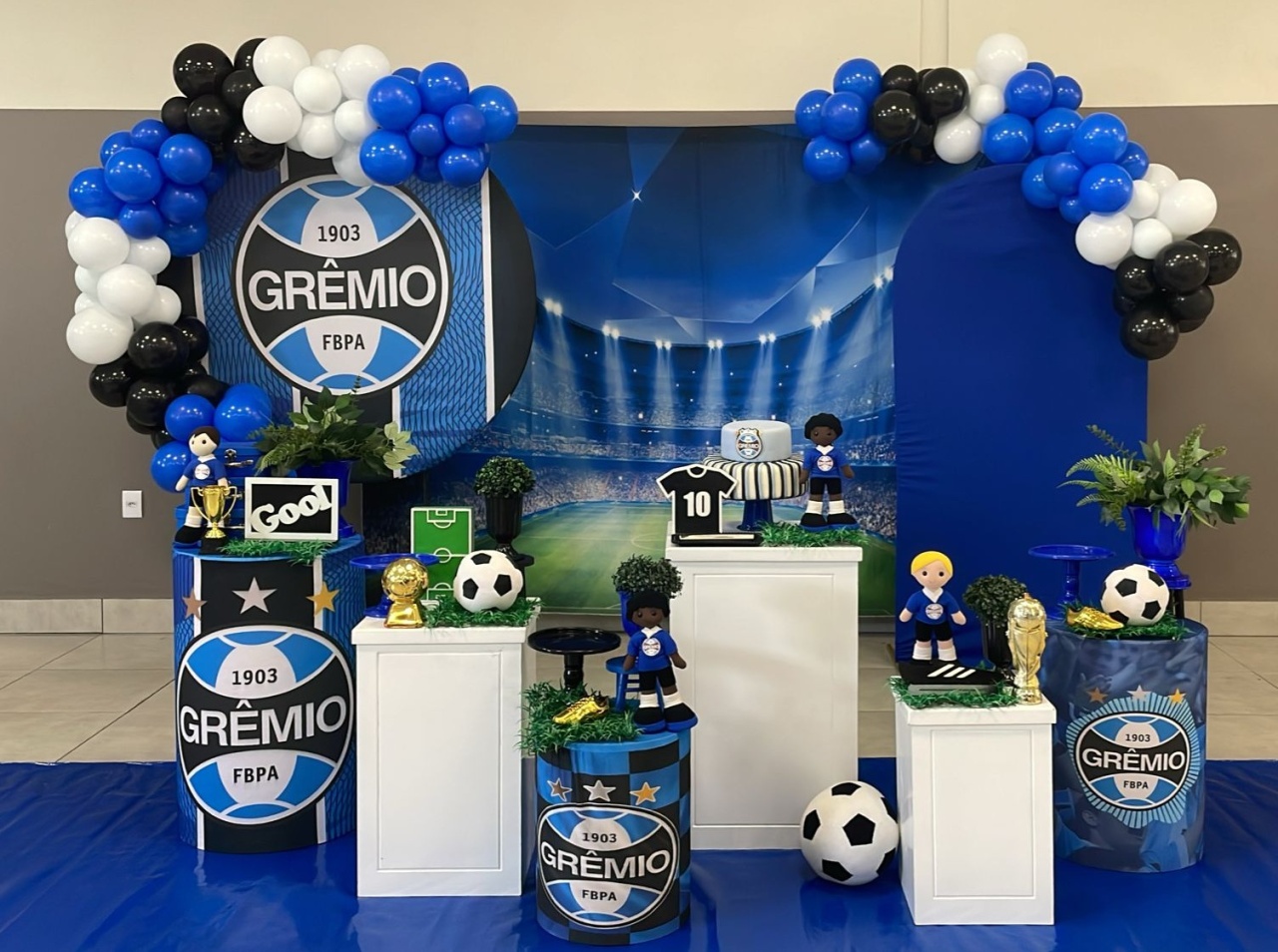 Montagem Grêmio - Futebol - Elisete Festas Kit Pegue e Monte