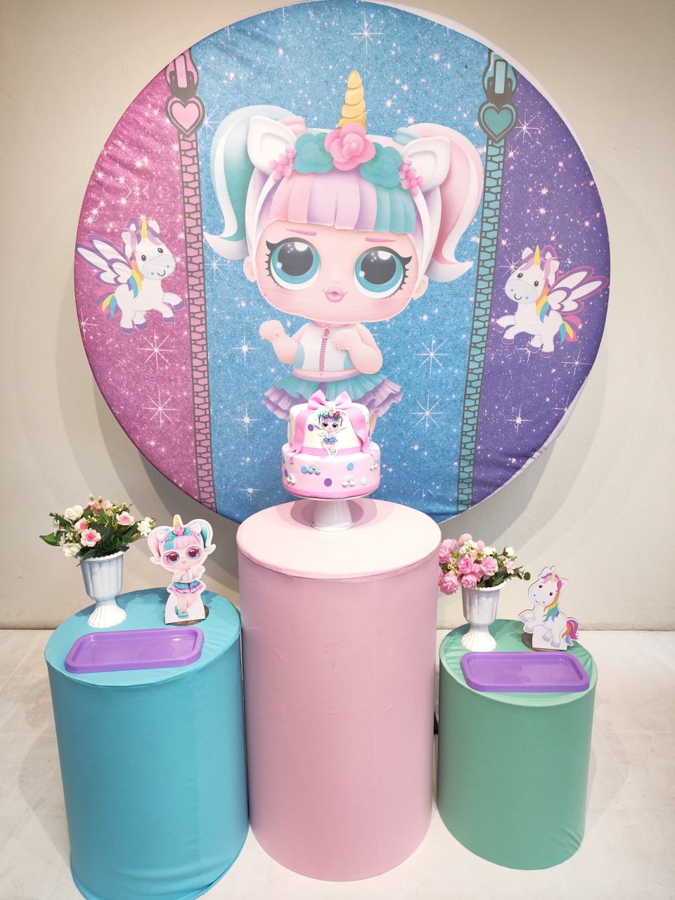 Kit Lol Unicornio ( Opçao 2) - Elisete Festas Kit Pegue e Monte