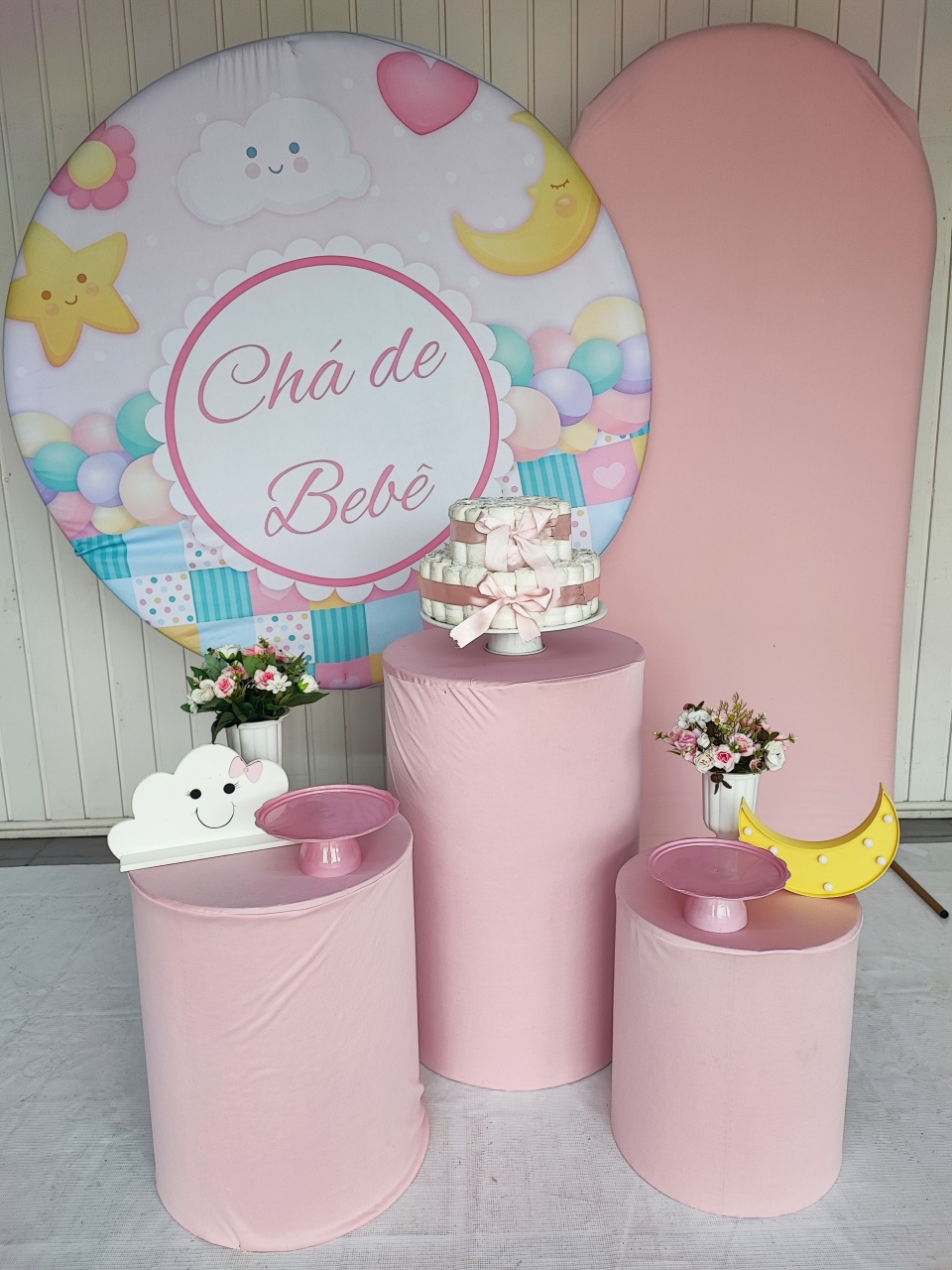 Kit Chá de Fraldas Colorido Menina Opção Plus - Elisete Festas Kit Pegue e Monte