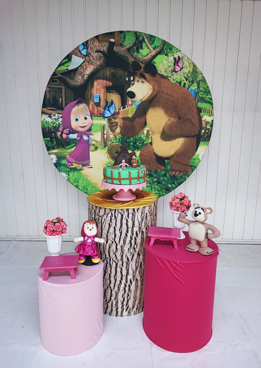 Kit Masha E Urso Opçao 2 - Elisete Festas Kit Pegue e Monte