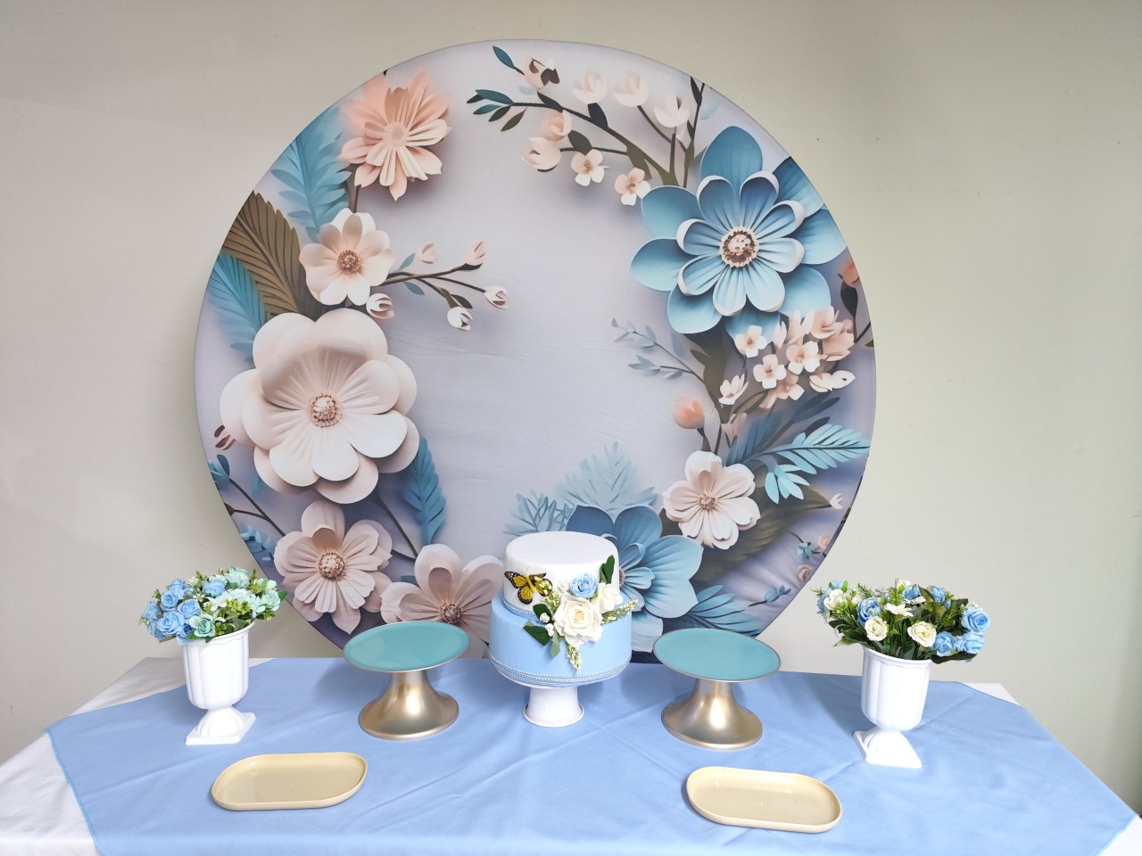 Kit Adulto Flor  Azul Realista  Opçao 1 - Elisete Festas Kit Pegue e Monte