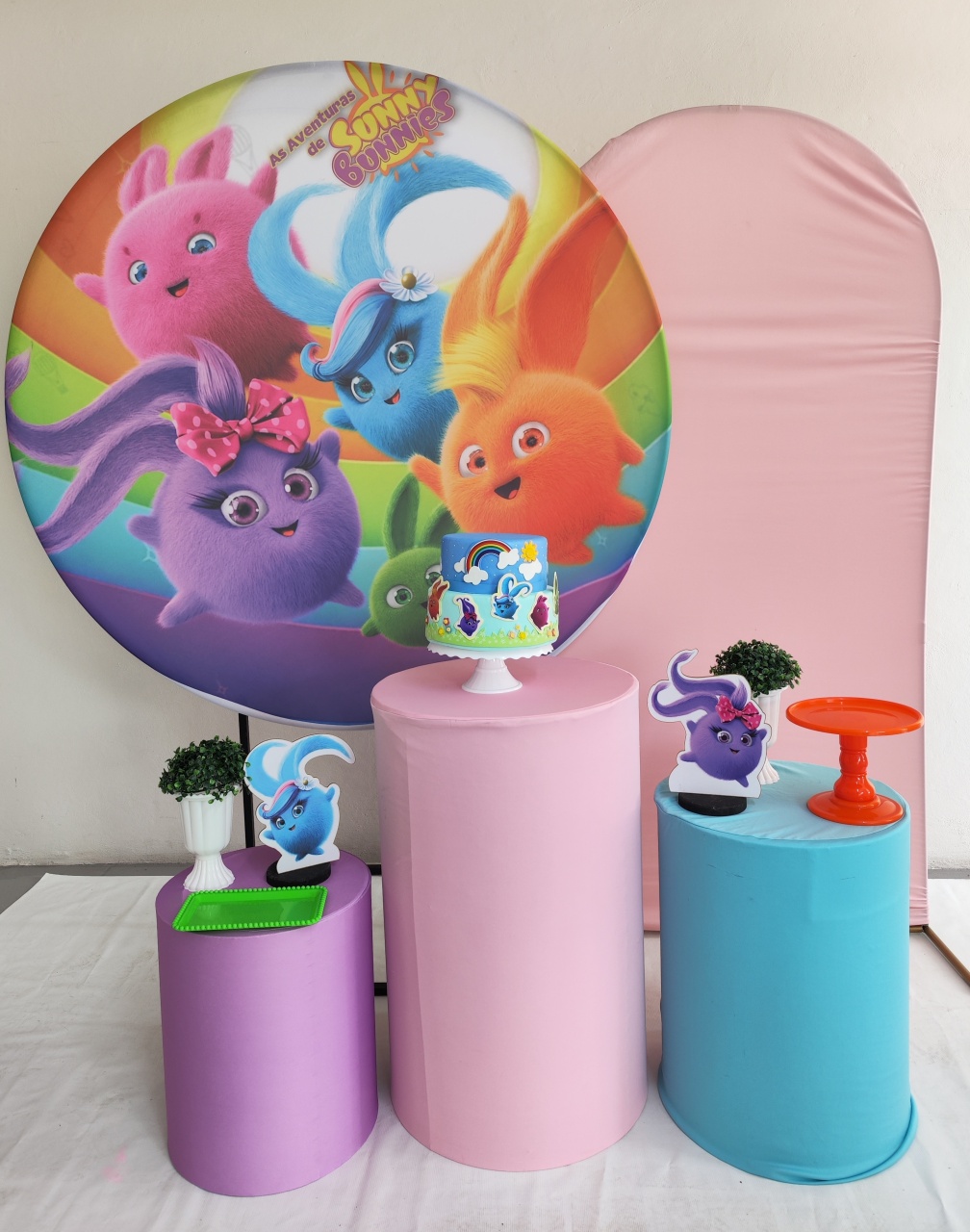 Kit Sunny Bunnies Opçao Plus  - Elisete Festas Kit Pegue e Monte