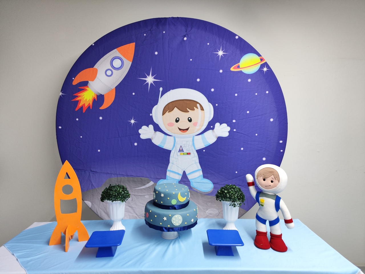 Kit Astronauta Menino Opção 1 - Elisete Festas Kit Pegue e Monte