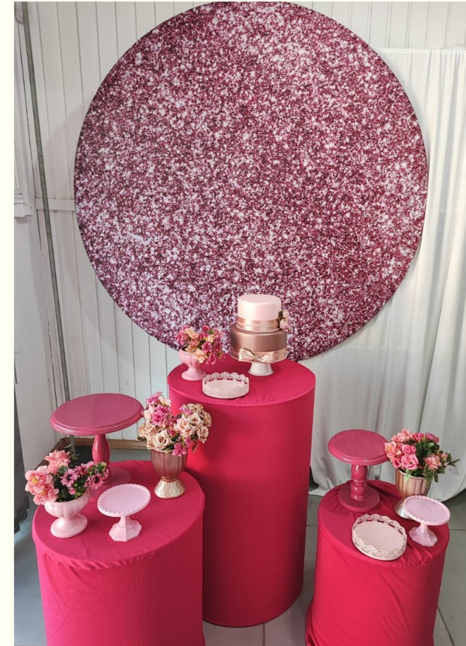 Kit Adulto Gliter Rosa ( Opçao 2) - Elisete Festas Kit Pegue e Monte