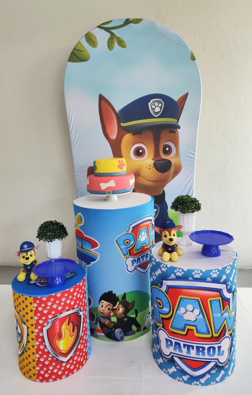 Kit Patrulha Canina Chase  - Opção 2 - Elisete Festas Kit Pegue e Monte