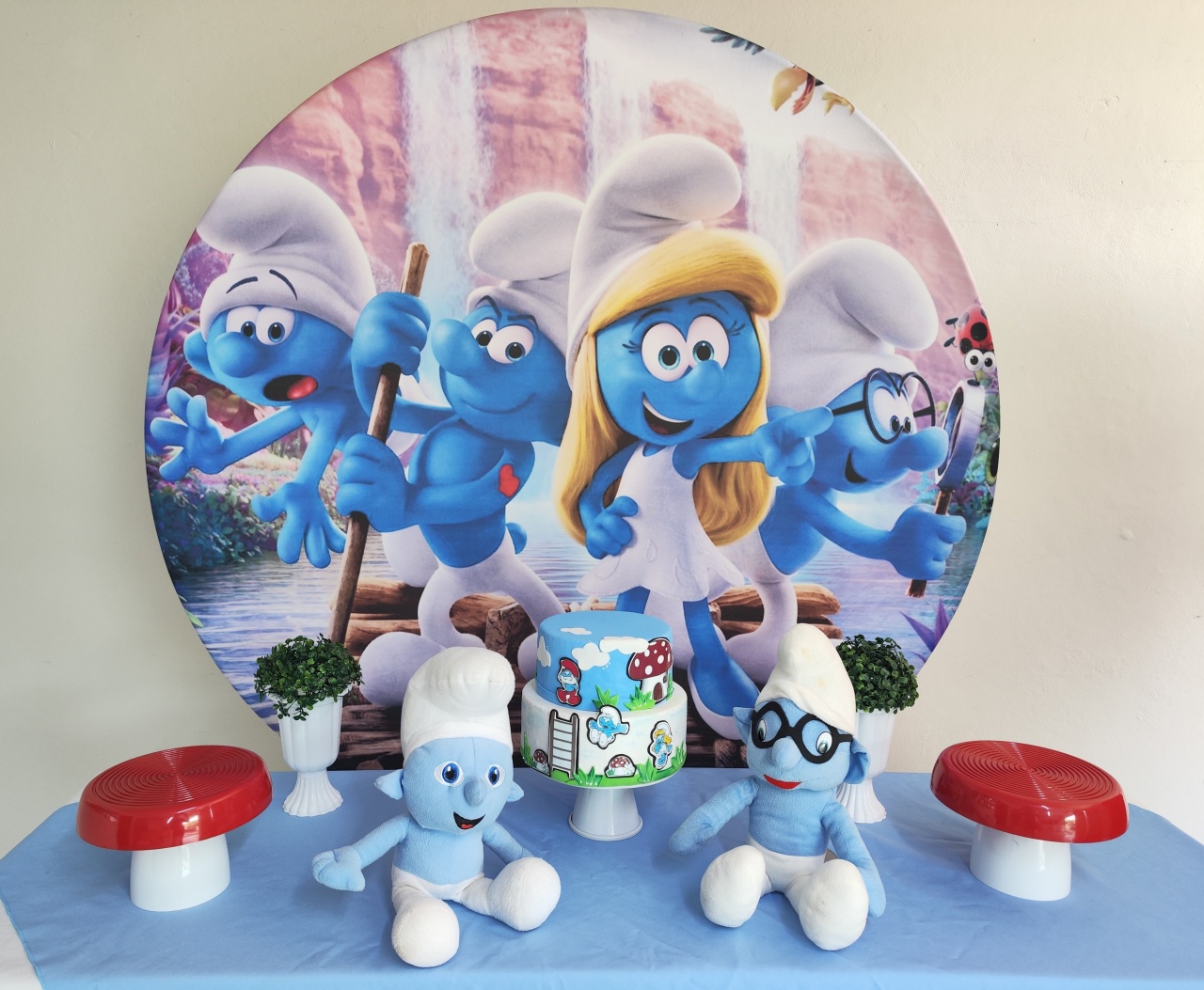 Kit Smurfs Opçao 1 - Elisete Festas Kit Pegue e Monte