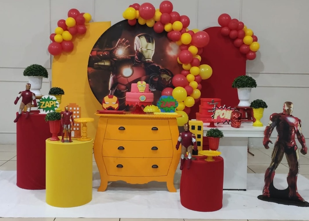 Montagem Homem de Ferro   2 - Elisete Festas Kit Pegue e Monte