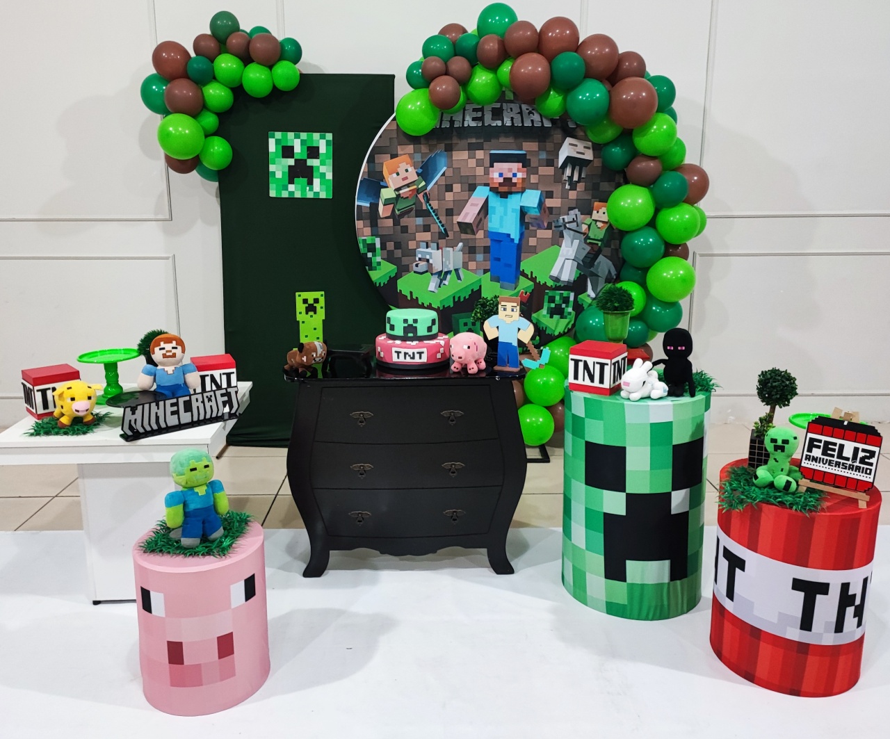 Montagem Miniecraft - Elisete Festas Kit Pegue e Monte