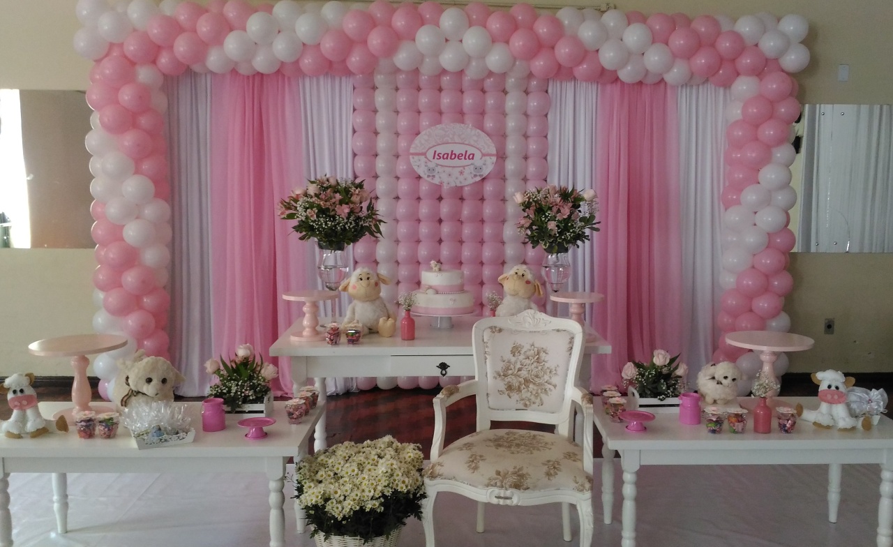 Montagem Ovelhinha   Rosa - Elisete Festas Kit Pegue e Monte