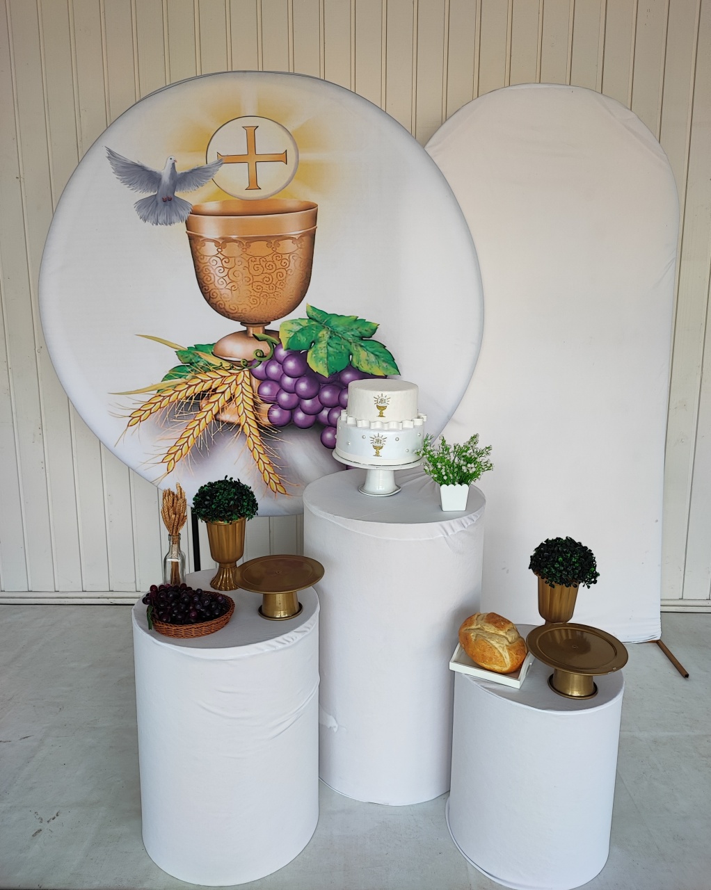 Kit Comunhão/Eucaristia (Pão Com Uva) - Opção Plus  - Elisete Festas Kit Pegue e Monte