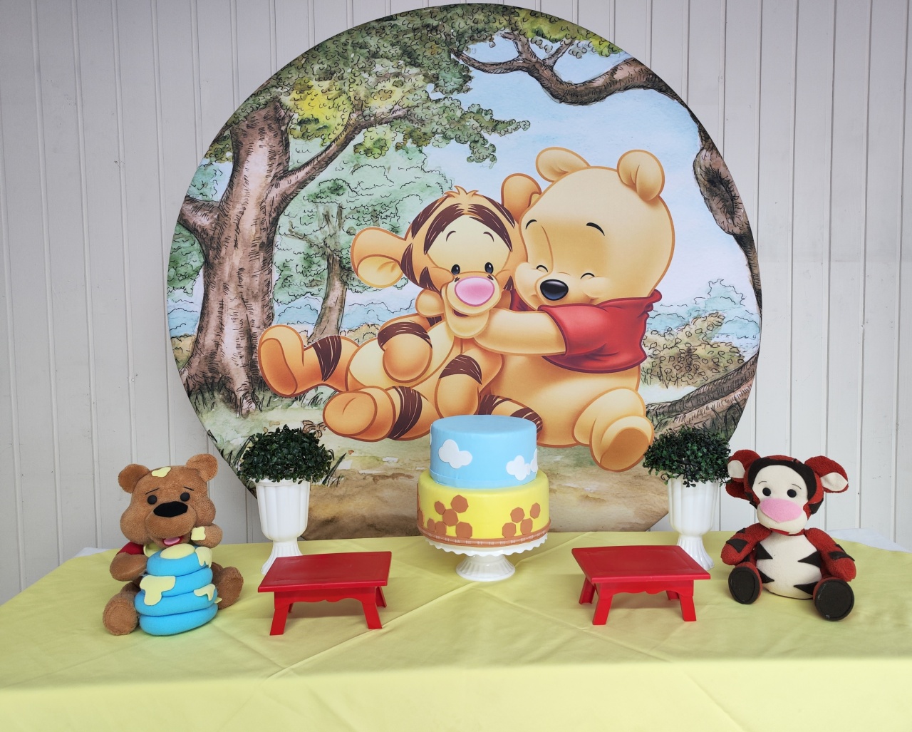 Kit Ursinho Pooh Baby  ( Opção 1) - Elisete Festas Kit Pegue e Monte