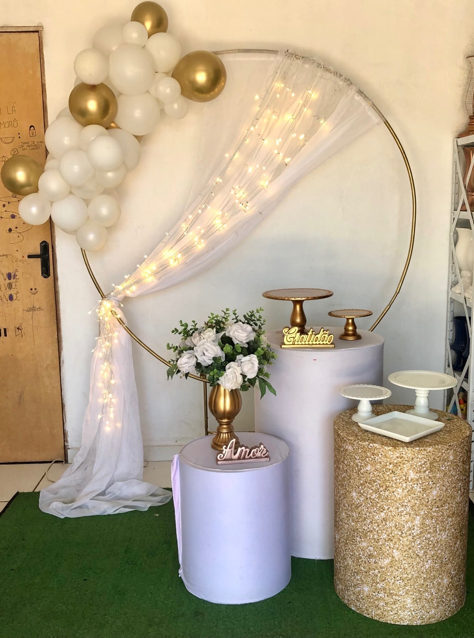 Kit Branco E Dourado  - Cantinho Da Alegria Festas