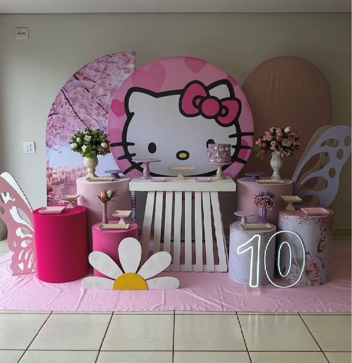 Composição Hello Kitty  - Cantinho Da Alegria Festas