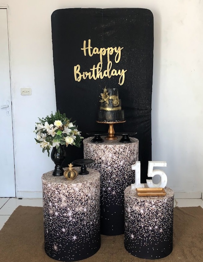 Kit Preto E Dourado 2 - Cantinho Da Alegria Festas