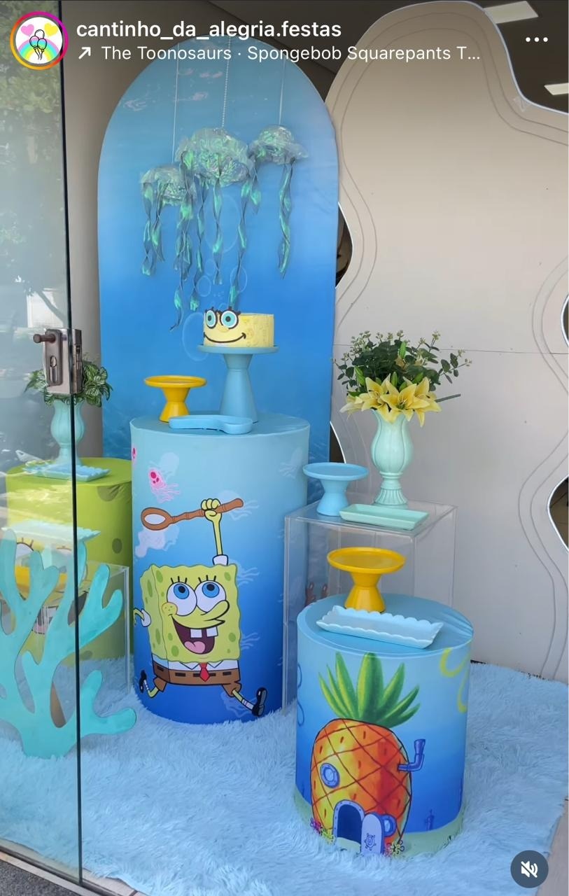 Composição Bob Esponja  - Cantinho Da Alegria Festas