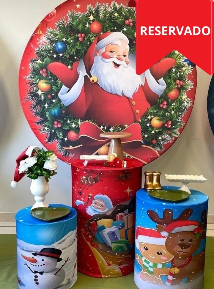 Kit Natal Papai Noel 3 Com Balões de Brinde  - Cantinho Da Alegria Festas