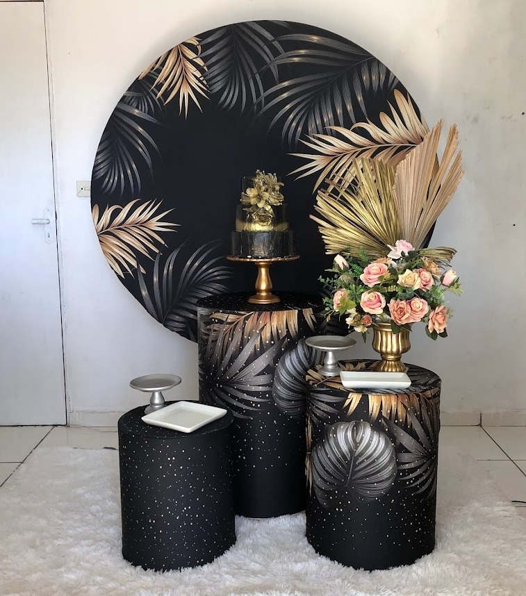 Kit Folhas Douradas 2 - Cantinho Da Alegria Festas