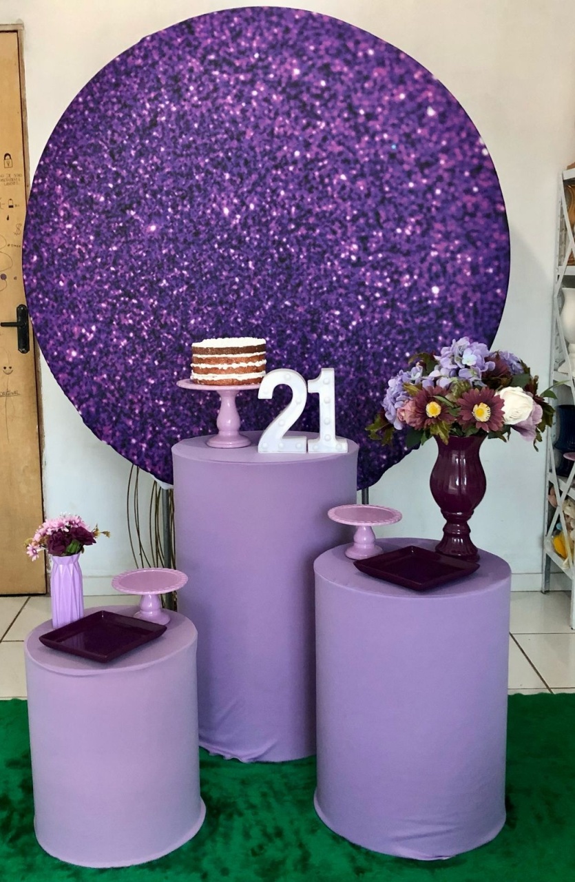Kit Glitter Roxo  - Cantinho Da Alegria Festas