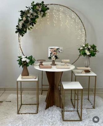 Kit Casamento Dourado E Led - Cantinho Da Alegria Festas