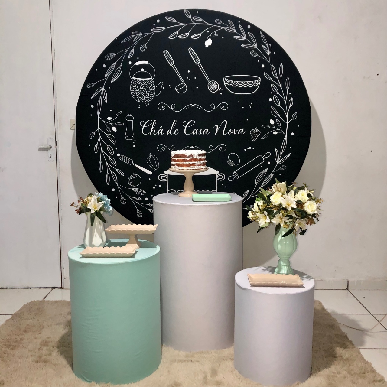 Kit Chá de Casa Nova Verde - Cantinho Da Alegria Festas