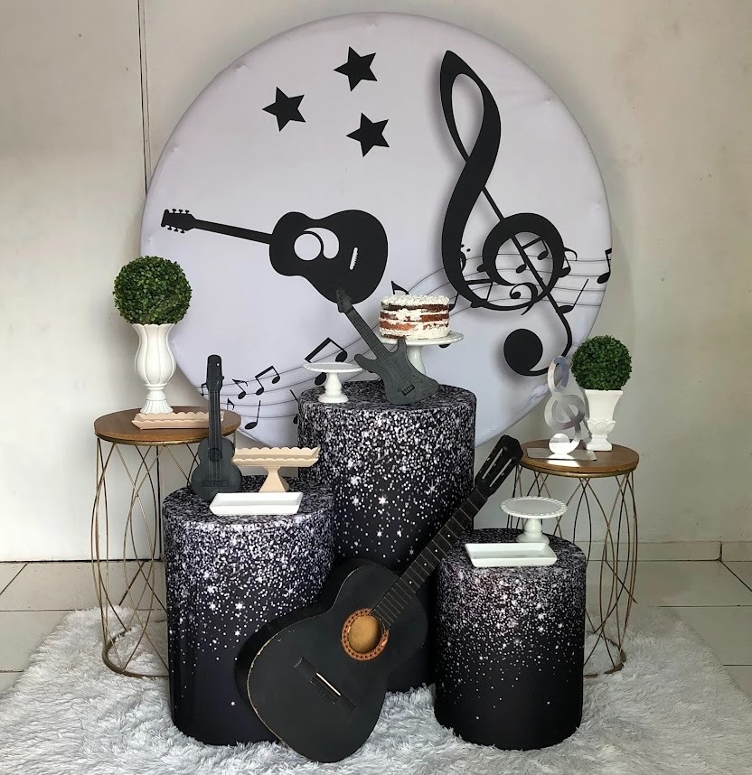 Kit Música Masculino 2.0 Com Balões de Brinde  - Cantinho Da Alegria Festas