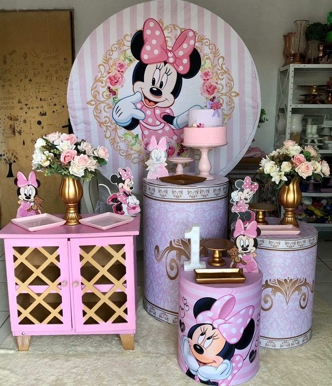 Kit Minnie Rosa 2.0 Com Balões de Brinde  - Cantinho Da Alegria Festas