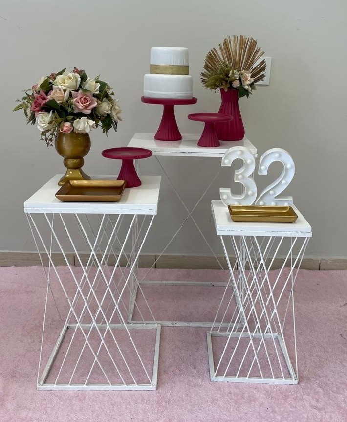 Mini Kit Rosa E Branco  - Cantinho Da Alegria Festas