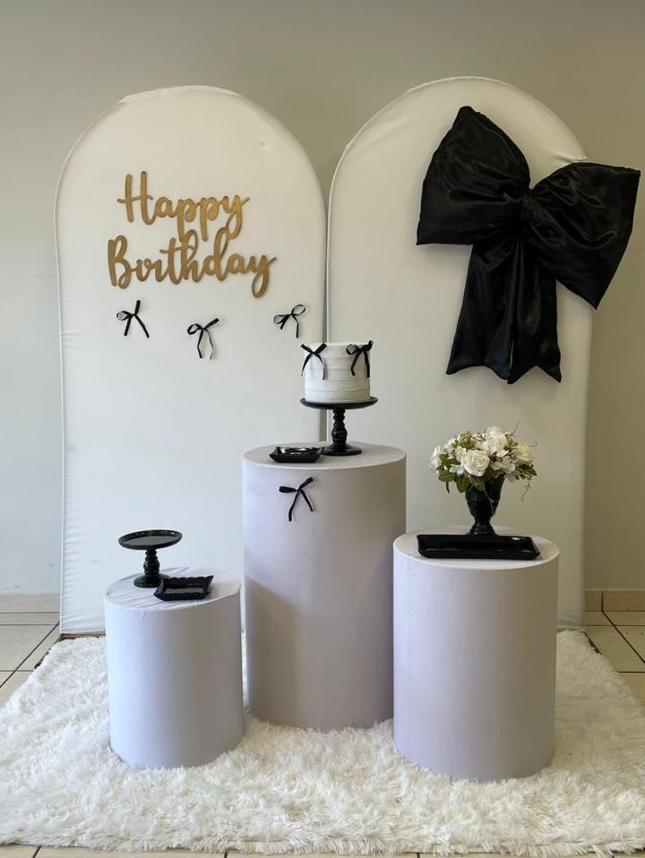 Kit Laços Preto E Branco  - Cantinho Da Alegria Festas