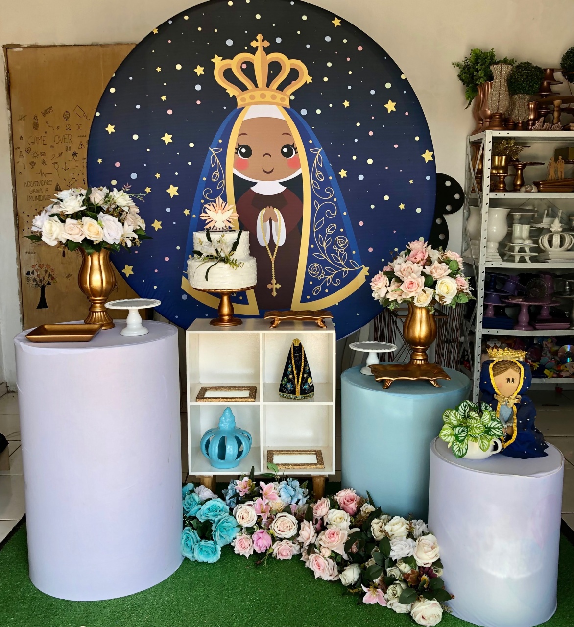 Kit Nossa Senhora  2.0 Com Balões de Brinde - Cantinho Da Alegria Festas