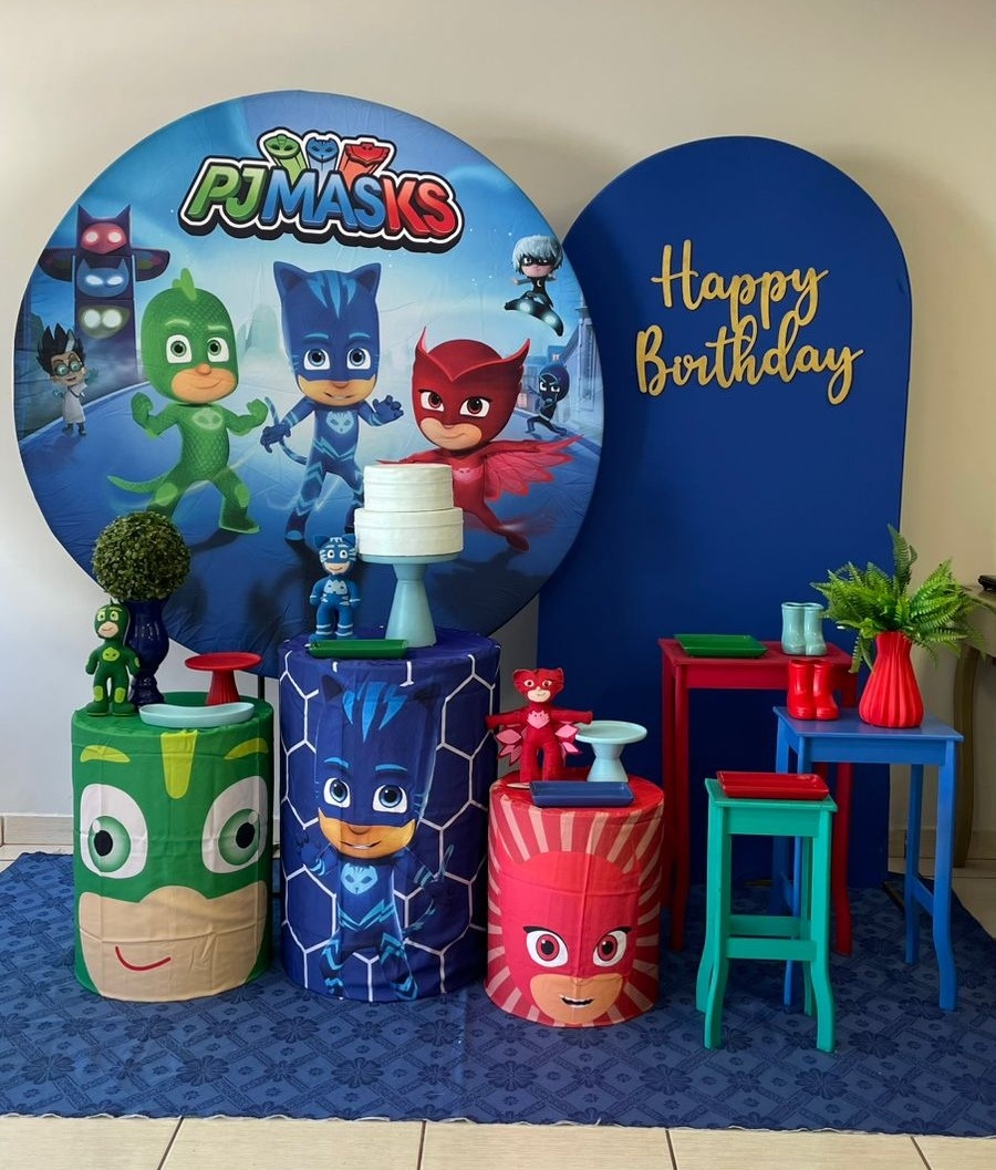 Composição Pj Masks Com Balões de Brinde  - Cantinho Da Alegria Festas