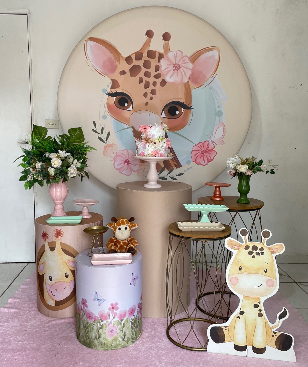 Kit Girafinha  2.0 Com Balões de Brinde - Cantinho Da Alegria Festas