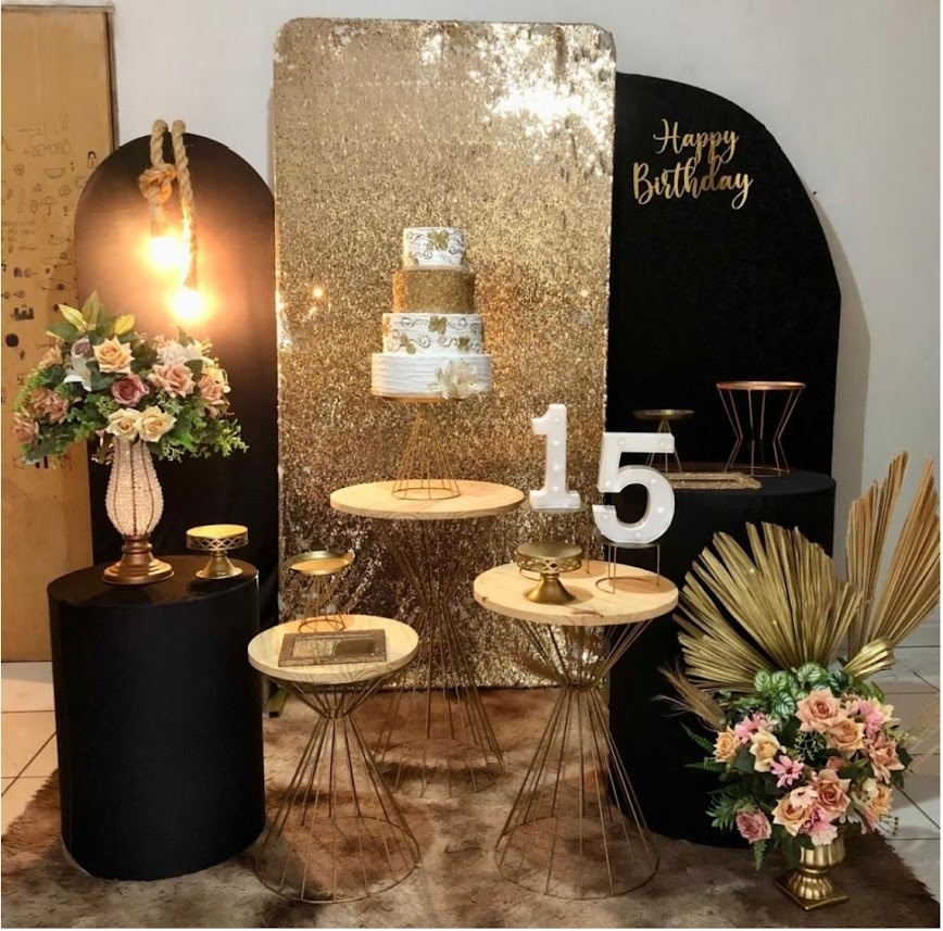 Kit Preto E Dourado - Cantinho Da Alegria Festas