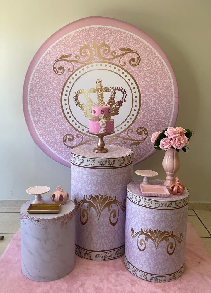 Kit Realeza Rosa 2 - Cantinho Da Alegria Festas