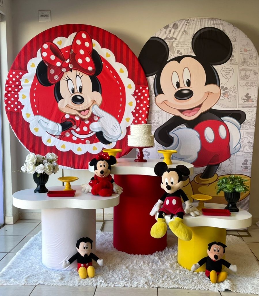 Kit Orgânico Mickey E Minnie  - Cantinho Da Alegria Festas