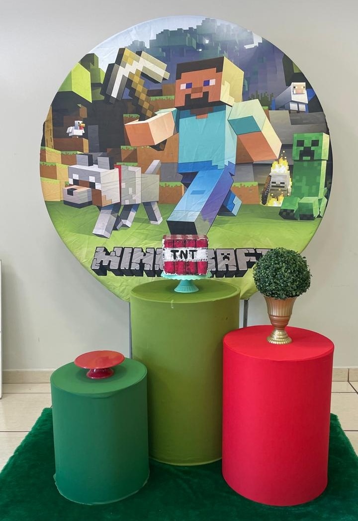 Kit Promocional Minecraft - Cantinho Da Alegria Festas