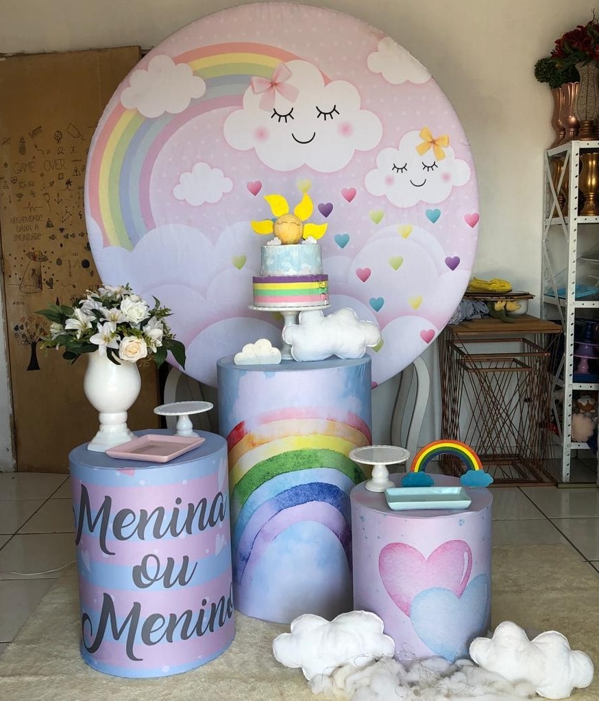 Kit Chá Revelação Chuva de Amor 2 - Cantinho Da Alegria Festas
