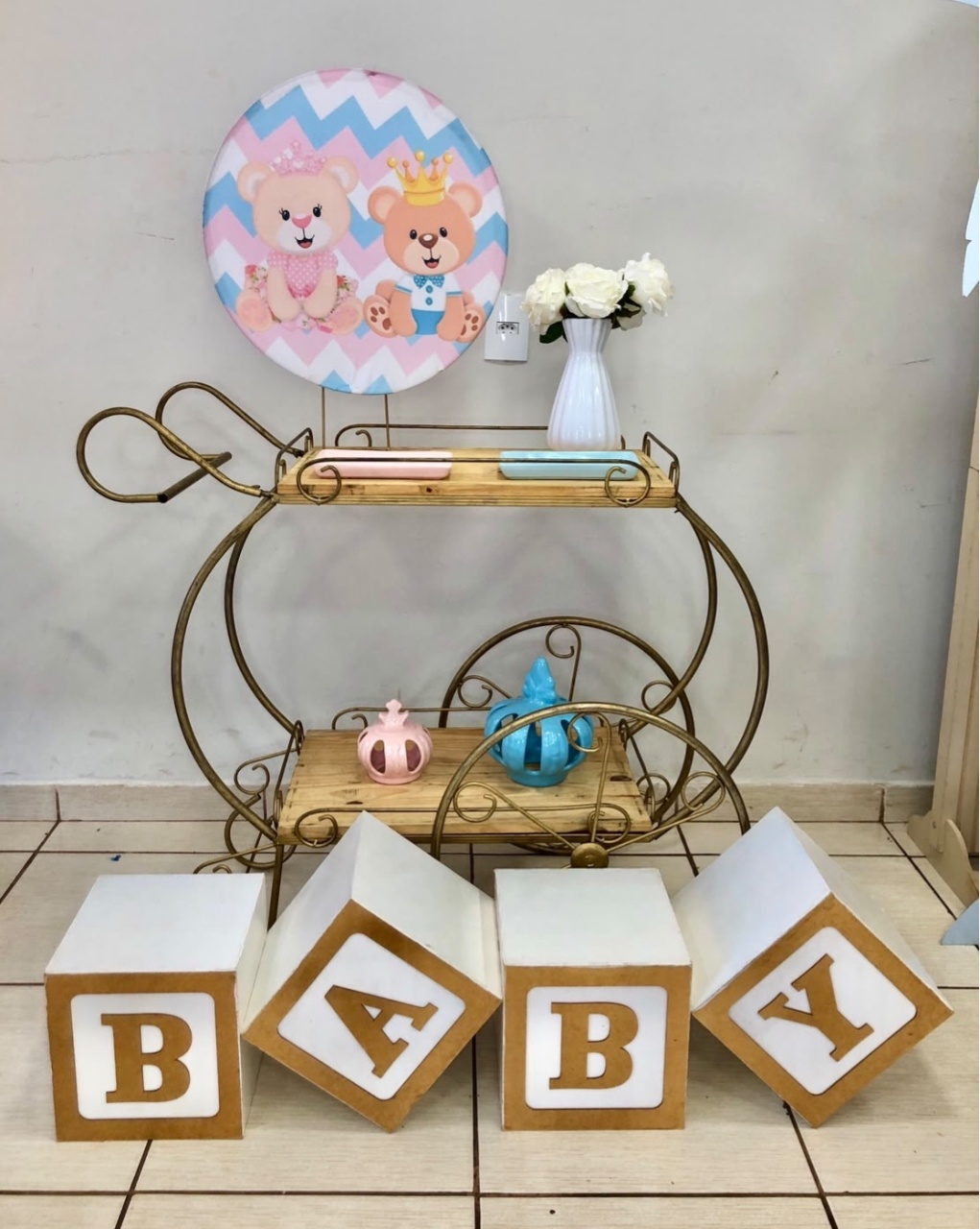 Mini Kit Chá Revelação Rosa E Azul - Cantinho Da Alegria Festas