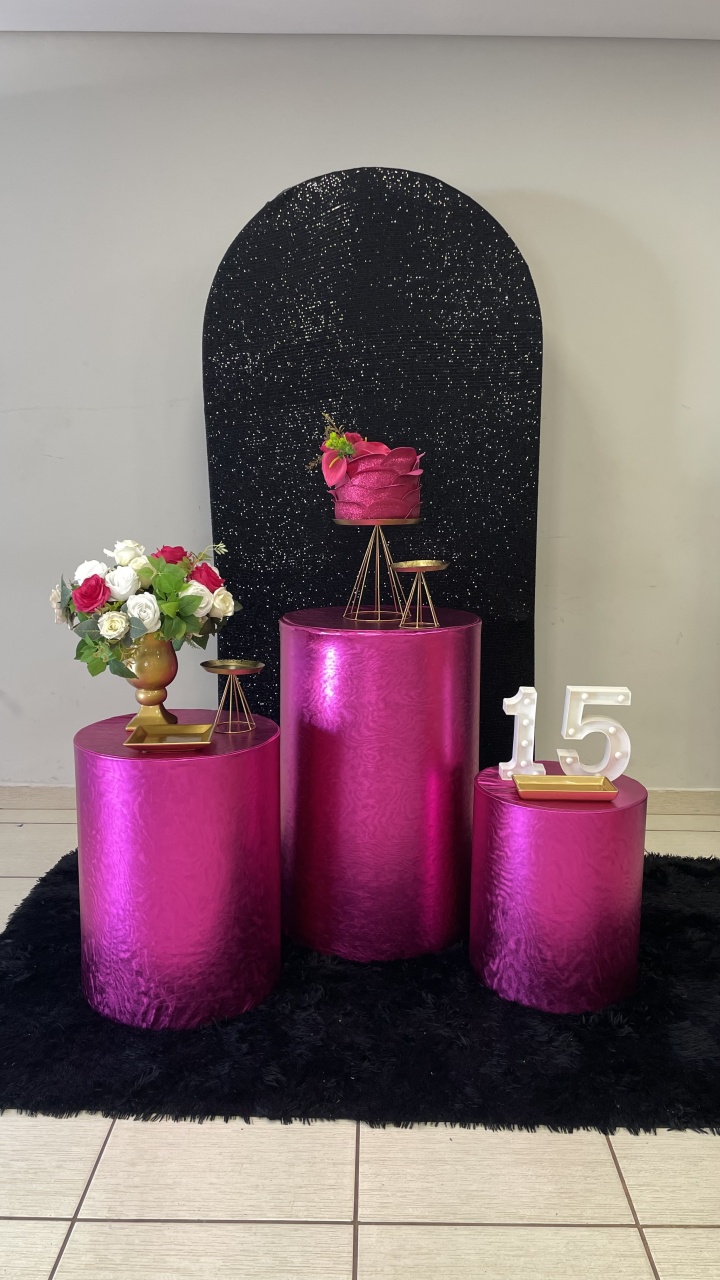 Kit Preto E Pink - Cantinho Da Alegria Festas