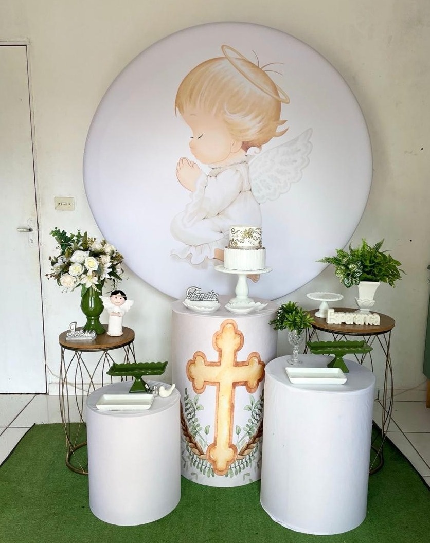 Kit Batizado Anjinho 2.0 Com Balões de Brinde  - Cantinho Da Alegria Festas