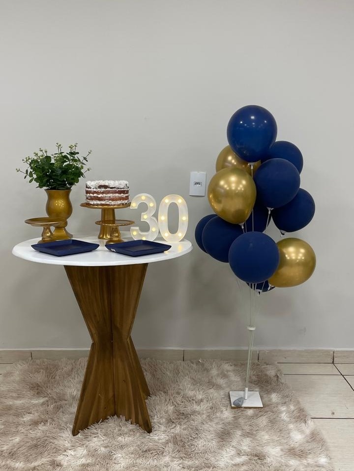 Mini Kit Azul E Dourado - Cantinho Da Alegria Festas