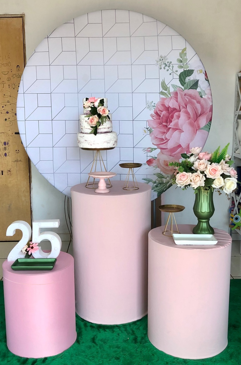 Kit Mosaico Com Flores  - Cantinho Da Alegria Festas